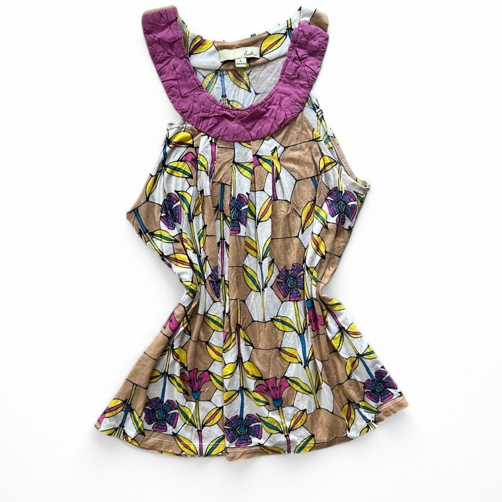 Y2K LUSH floral tank pink yellow Tank Top